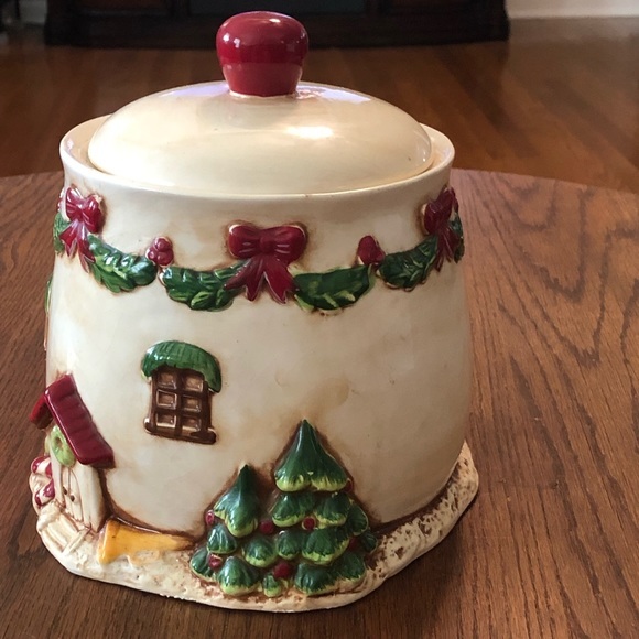 Jingles &Joy Cookie Jar Gingerbread house vintage GUC - Picture 2 of 10